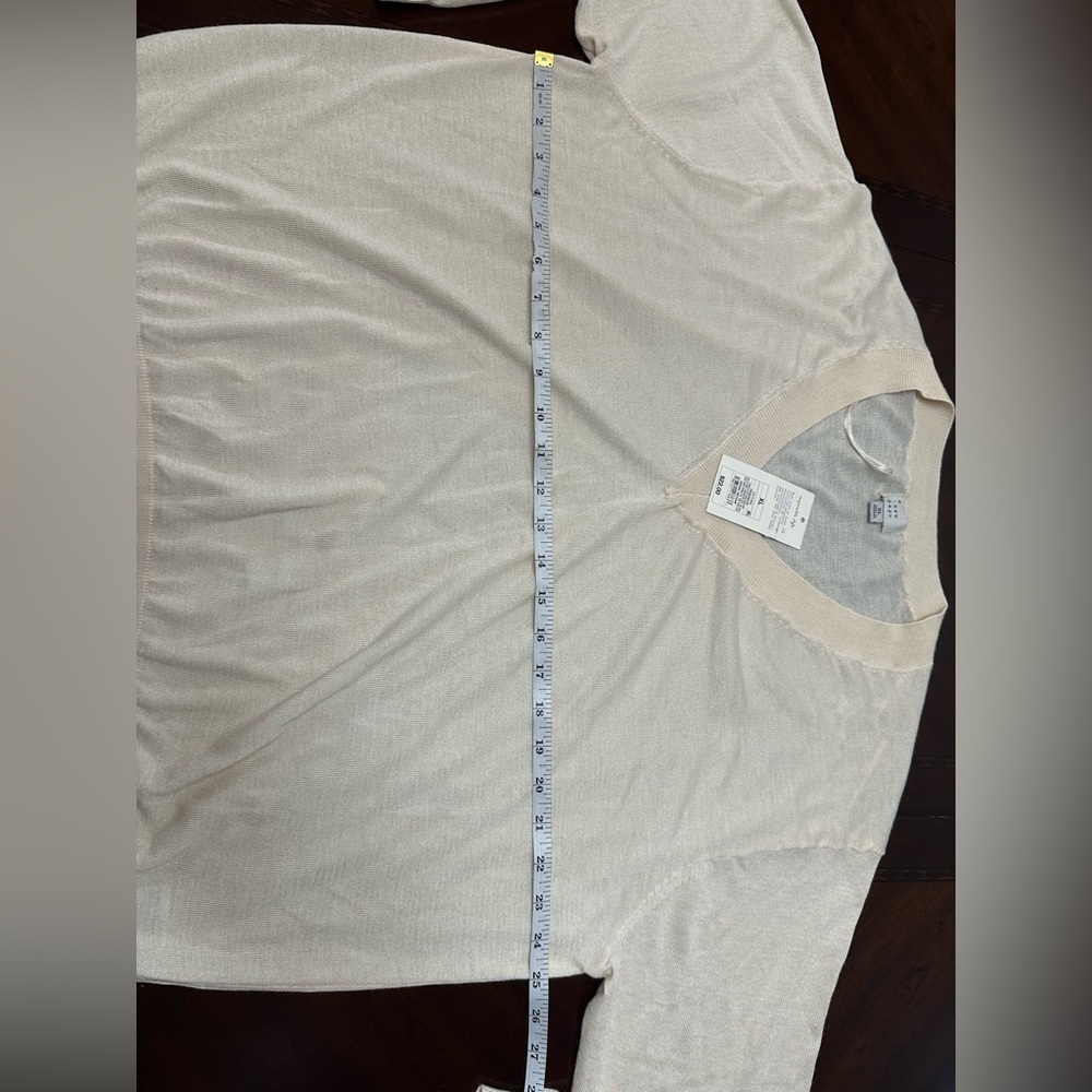 A New Day Women's Fine Gauge V-Neck Pullover Sweater – Size XL | Beige | NWT - Picture 5 of 11